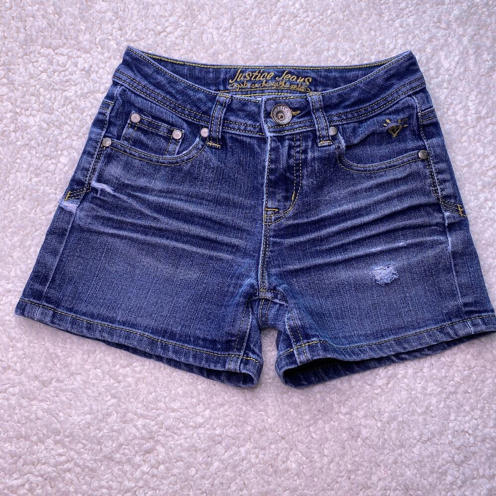 Justice Denim Distressed Fashion Shorts 10S